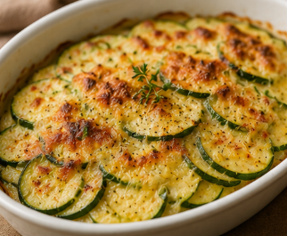 Gratin de courgettes sans eau