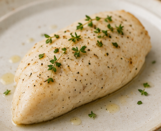 Filet de poulet vapeur douce