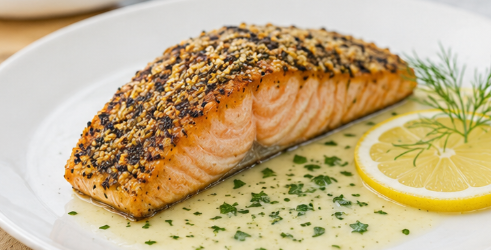 Saumon en croûte, sauce citron